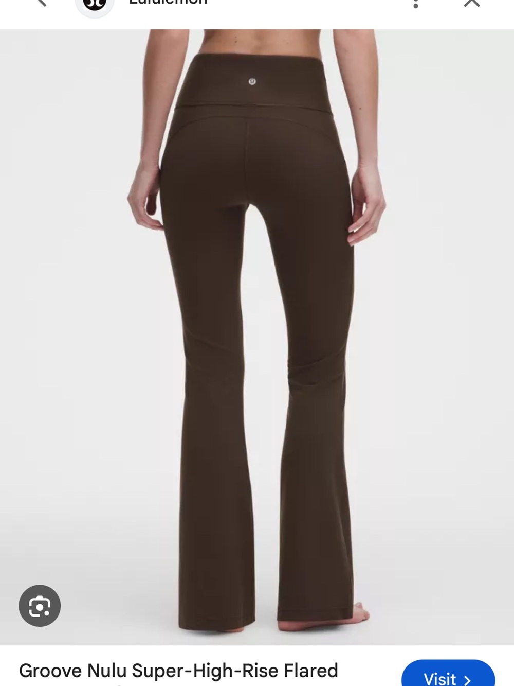 lululemon athletica Brown Flared Groove Nulu High-Rise Pants
